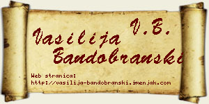 Vasilija Bandobranski vizit kartica